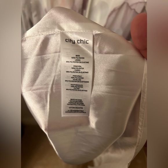 CITY CHIC Bella Rosa Ivory Maxi Dress Size 16 - Picture 11 of 11